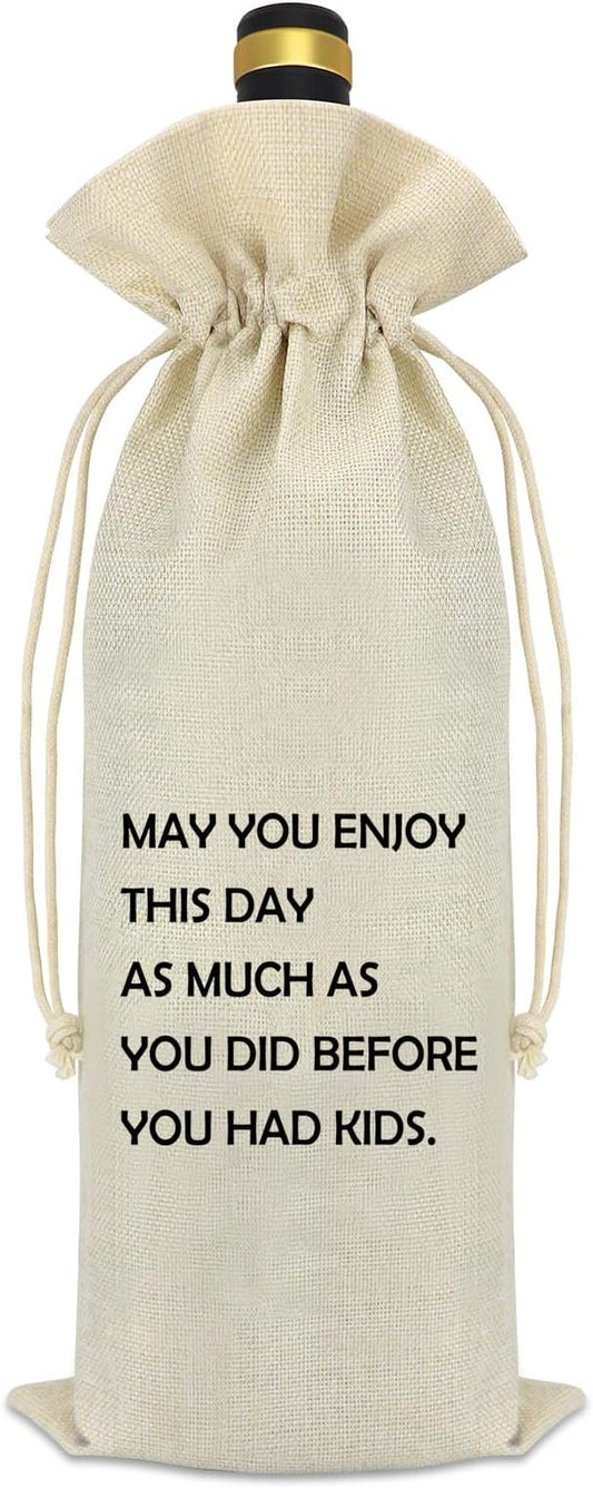 Father's Day Gifts from Daughter Son Mothers Day Gifts for Mom Wine Bag Thanksgiving Christmas Birthday Gifts for Mom Mother Dad Grandpa Husband Wife Valentines Day Anniversary Present Wine Bottle Bag