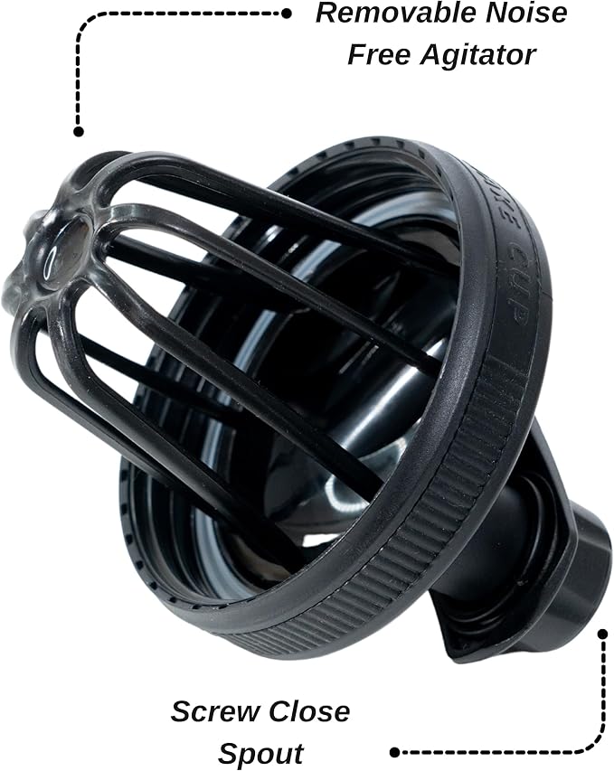 Black Carbon Fiber Stainless Steel Shaker Bottle For Protein - Gym Water Bottle & Mixer Bottle - 24 Oz, Internal Measure, Rubber Bottom, and Brush - Leak Proof & BPA Free Metal Blender Bottle