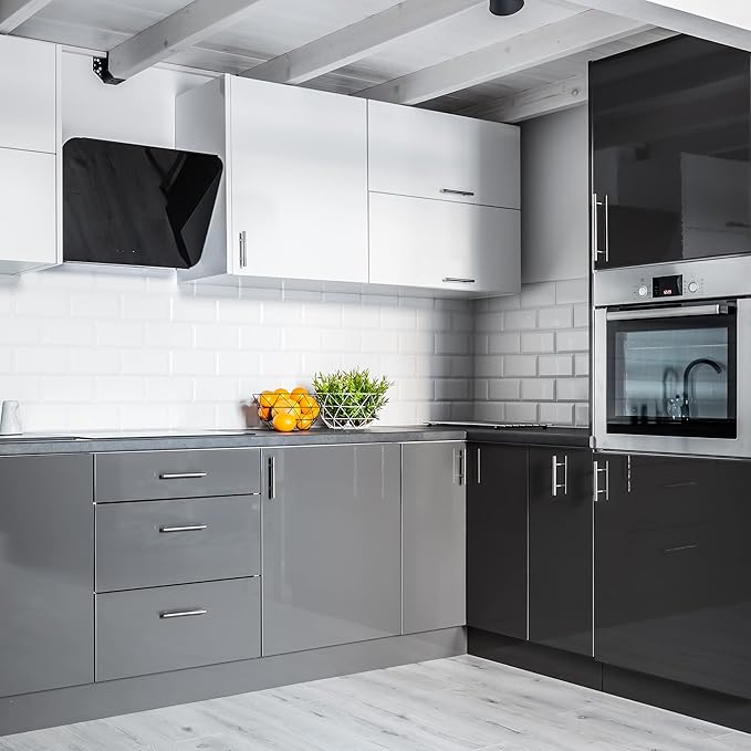 Ravinte 30 Pack | 6" Cabinet Pulls Brushed Nickel Stainless Steel Kitchen Cupboard Drawer Pulls Cabinet Handles 6 Inch Length，3-1/2 Inch Hole Center with Mounting