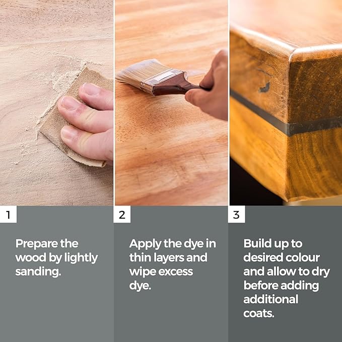 Littlefair's Wood Stain Water Based - 8.5oz/250ml - Indoor Furniture Stain Light & Dark Finishes - Special Non Toxic & Eco Friendly Formula - Wood Stain for Crafts - Color: Antique Stripped Pine