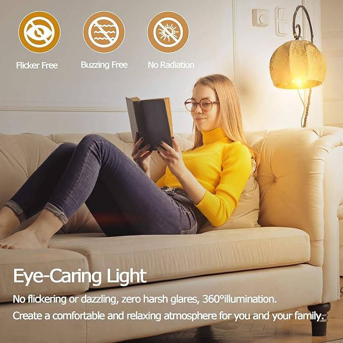 XININSUN T10 Frosted LED Bulbs Warm White 2700K,Dimmable 6W LED Tubular Edison Bulbs 60 Watt Equivalent,600LM, E26 Medium Base Lamp Bulb for Desk Lamp, Pendant Lights. (6-Pack)