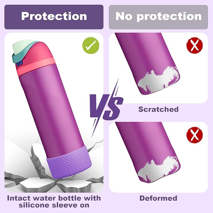 Silicone Boot for Owala Water Bottle 24 oz 32 oz 40 oz, Anti-Slip Protective Sleeve for FreeSip/Twist/Flip Stainless Steel Water Bottles Accessories