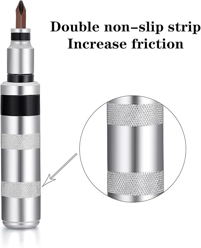 1/2" Hand Manual Reversible Impact Driver Set Extractor-12 PCS Impact Screwdriver S2 Steel Much More Durable Disengage Rusted Fasteners (Short Impact Screwdriver)