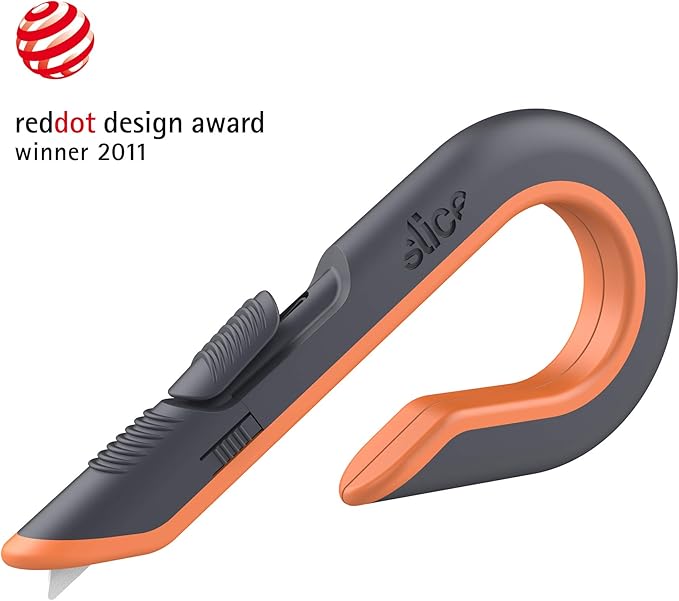Slice 10503 Box Cutter, Retractable, Utility Knife, Finger Friendly edge, Stays Sharp up to 11x Longer Than Metal , 6 Pack