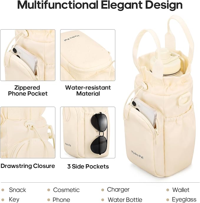 Insulated Water Bottles 32 oz with 2 Leak Proof Lids & Water Bottle Holder, Wide Mouth Sport Water Bottle with Straw, Reusable Stainless Steel Water Flask, Double Walled Vacuum Thermos