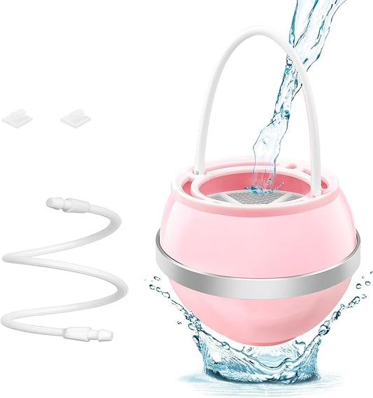 Bath Ball Filter，Bathtub Water Filter For Tub Faucet, Removes Contaminants For Softer, Smoother Skin, BPA Free (Rose Pink)