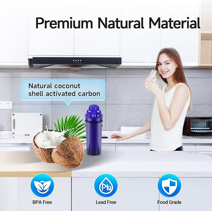 PUREPLUS CRF950Z Pitcher Water Filter Replacement for Pur PPF900Z, PPF951K, PPT700W, CR-1100C, DS-1800Z, CR-6000C, PPT711W, PPT711, PPT710W, PPT111W, PPT111R Pitchers and Dispensers, 6PACK