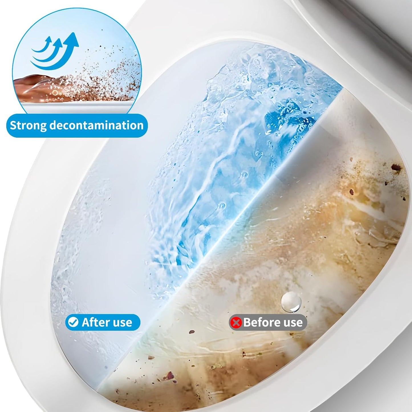 Toilet Bowl Cleaner-Cute Dinosaur-Shaped Toilet Bowl Cleaner Bottle Automatic Bathroom Toilet Tank Cleaner Easy-To-Use Septic Safe Toilet Cleaner in Bottle with Ocean Scent (1, blue)