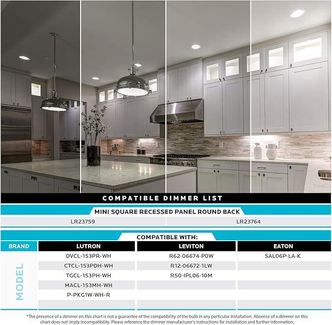 LUXRITE 6 Inch Ultra Thin Square LED Recessed Lighting, 5 Color Temperature Options 2700K - 5000K, Dimmable LED Downlight, 12W, IC & Wet Rated, 1000 Lumens, Canless LED Recessed Light, ETL (6 Pack)