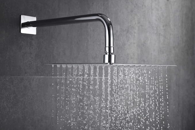 Shower Trim Kit with Valve, Shower System Includes 8 Inches Rain Shower Head With Handheld, Solid Brass Pressure Balance Valve, Chrome Finish