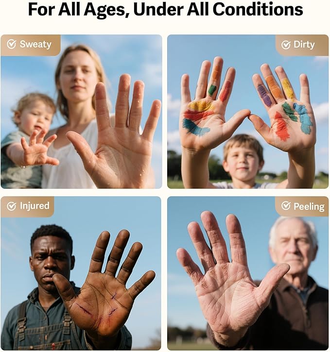 Lockin Veno Smart Lock with Palm Vein, Keyless Entry Smart Locks for Front Door with Doorbell, Fingerprint Lock Built-in WiFi, App Remote Control, 7-Month Battery Life, IP65 Waterproof