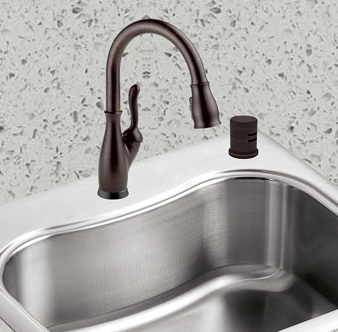 ORB Dishwasher Air Gap Cover only, Skirted, Replacement air gap dishwasher,Solid Brass, Oil Rubbed Bronze Finish