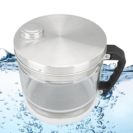 Water Distiller Glass Jar, 4L Distilled Water Storage Container Multifunction Water Distiller Glass Pot with Cover Portable Replacement Collection Bottle for Water Distille