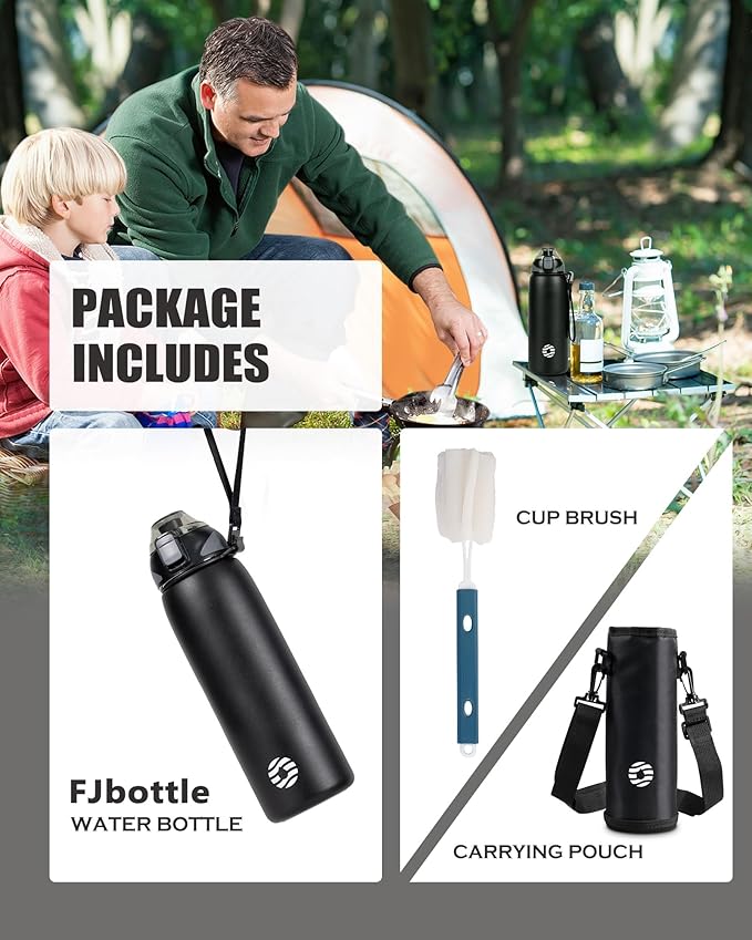 Insulated Water Bottle,27 oz Stainless Steel Wide Mouth Sports Water Bottle Double Wall Vacuum Leak Proof BPA Free Drinks Flask Keep Hot Or Cold Thermo Mug For university,Outdoor,Travel,Gym