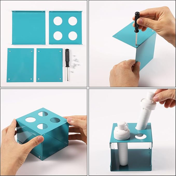 Sip Cartridge Storage Rack, Cartridge Holder Case Organizer Square Support Shelf Accessories Compatible with Cirkul Holding 4 Cartridges (Blue)