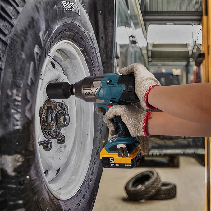 FSYAO 1100 ft-lbs(1500Nm) maximum torque, 20V 1/2 inch cordless impact wrench-brushless, 4-speed adjustment, automatic start and stop.(Host only/Without battery).