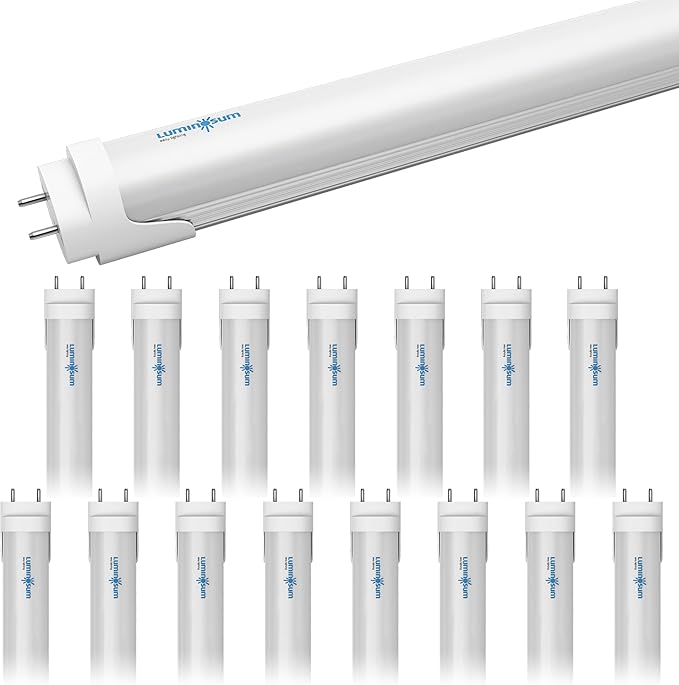 T8 LED Tube Light Bulbs 4 Foot 20W 40W Equivalent 4000K Natural White 2000LM, T8 T10 T12 Fluorescent Replacement, Dual-end Powered Ballast Bypass, Frosted Cover ETL Listed for Shop 16-Pack