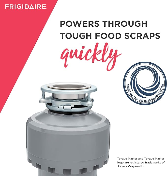 Frigidaire 1.25 HP Corded Garbage Disposal for Kitchen Sinks | FF13DISPC1