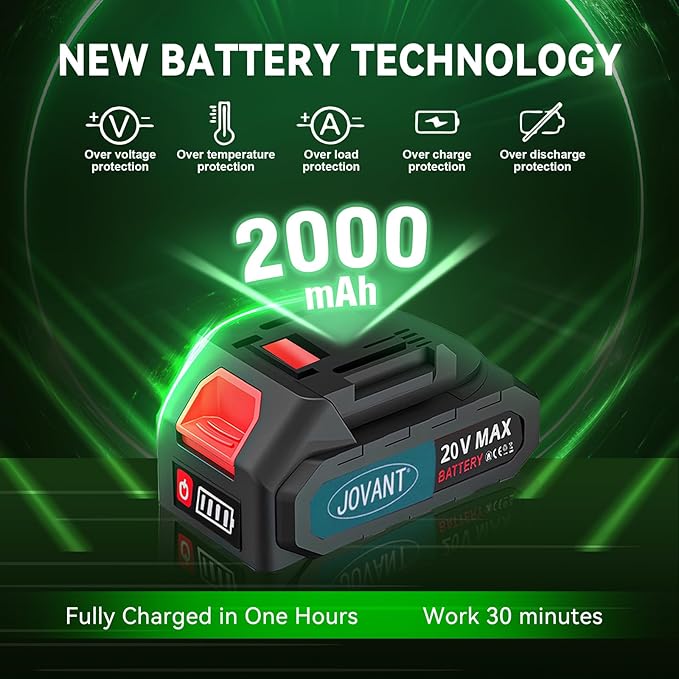 18GA Brushless Brad Nailer & Stapler Combo Kit with 20V MAX Battery, Includes 5/8" Brushless Angle Grinder, Cordless Nail Gun for Woodworking and Grinding Tools