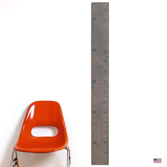 Growth Chart for Wall - Height Chart for Kids, Growth Chart for Kids, Measuring Board for Kids Height, Wooden Growth Chart for Wall, Height Measurement for Wall - Gray (63"x6.7")