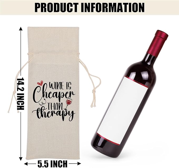 Funny Wine Quotes Wine Bag Wine Tasting Party Supplies for Wine Lovers Women Men Bride Groom Grandmother Christmas Birthday Wedding Bachelorrette Party Wine Bags
