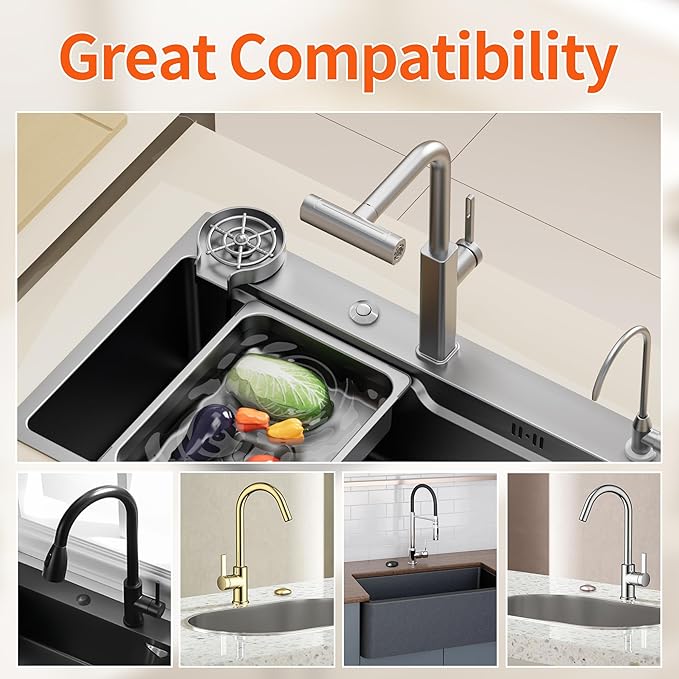 Joinfworld Garbage Disposal Button Kit, Garbage Disposal Air Switch Kit Sink Top Switch for Garbage Disposal Brushed Nickel Stainless Steel LONG 2.6" Air Switch Button - UL Listed