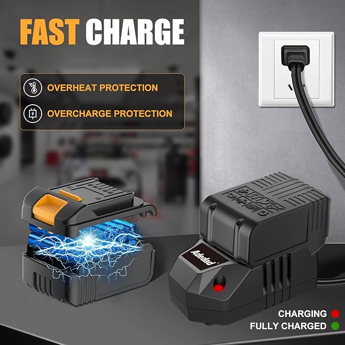 Brushelss Power Impact Wrench with 4.0AH Battery 1/2 inch Cordless Impact Gun Lightweight 20V Impact Driver for Car,Home,DIY 406N.m