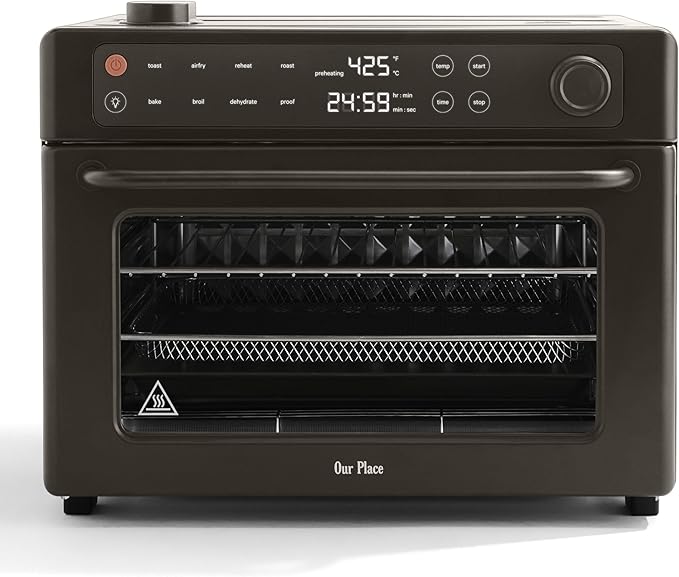Our Place Wonder Oven Pro | 8-in-1 Digital Countertop Oven with Large 32Qt Capacity | Non-toxic, Quartz & Stainless Steel | Air Fry, Toast, Roast, Bake, Reheat, Broil, Reheat & Dehydrate | Char