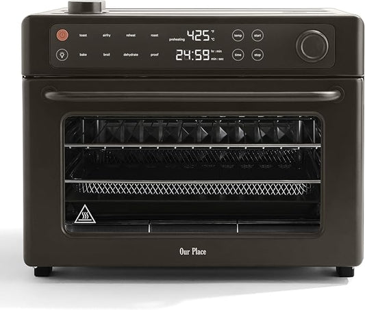 Our Place Wonder Oven Pro | 8-in-1 Digital Countertop Oven with Large 32Qt Capacity | Non-toxic, Quartz & Stainless Steel | Air Fry, Toast, Roast, Bake, Reheat, Broil, Reheat & Dehydrate | Char