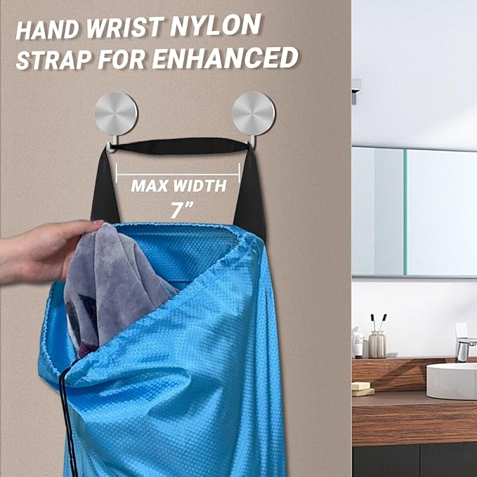 Laundry Bag with Shoulder Straps and Mesh Pocket Laundry Backpack Large Portable Laundry Hamper for College Laundromat Apartment