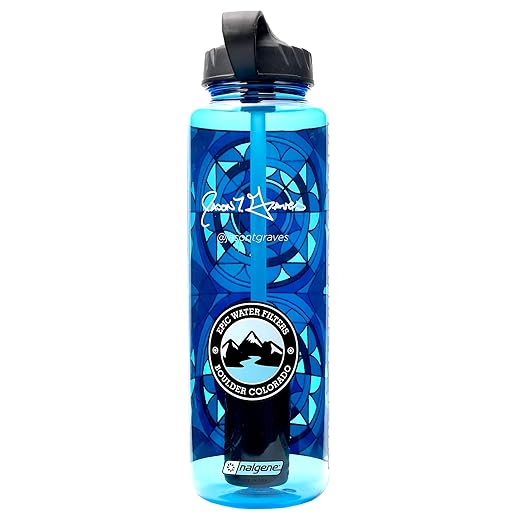 Epic Water Filters Nalgene OG Sustain Tritan USA Made Water Bottle and 75 Gallon Filter - Removes 99.99% of Water Impurities, 48oz, Jason Graves Special Edition