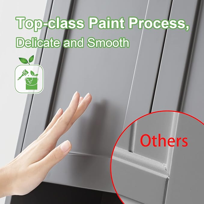 Grey Cabinet Wall Mounted with 2 Doors, Wooden Medicine Cabinet with Adjustable Shelf, 23"x 29" Over Toilet Wall Hanging Cabinets for Bathroom Bedroom, Kitchen, Laundry Room