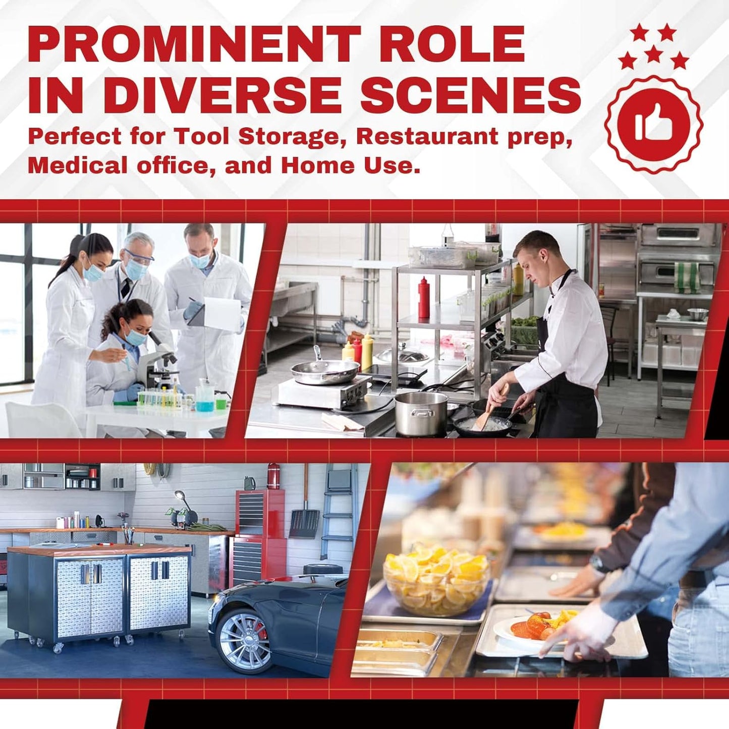 DuraSteel 30x72 Stainless Steel Prep Table - NSF Commercial Kitchen Metal Worktable - Large Laboratory Benches with Under Shelf - For Laundry Room, Kitchen, Garage, Restaurant