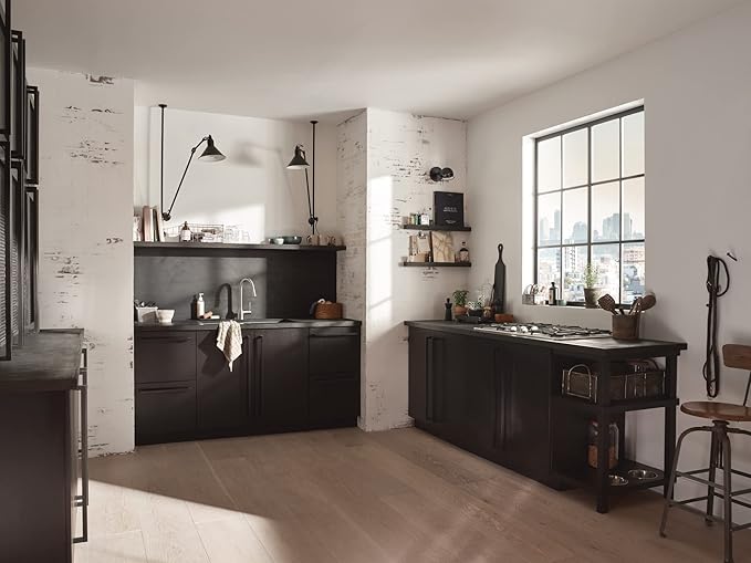 Moen Adler Spot Resist Stainless One-Handle High Arc Kitchen Sink Faucet with Power Clean Pull Down Sprayer, 87233SRS + Deck Mounted Kitchen Lotion or Soap Dispenser with Refillable Bottle, 3942SRS