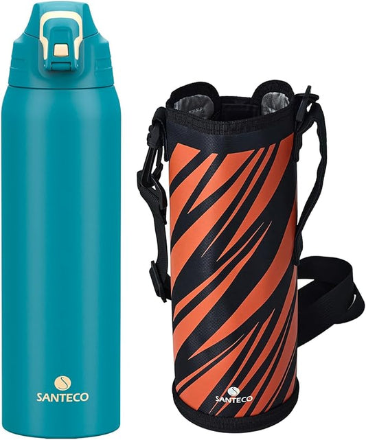 Insulated Sports Water Bottle, Stainless Steel Water Bottles with Locking Flip Top Lid, Insulated Bottle with Double-Wall Vacuum Insulation for Fitness and Outdoor Enthusiasts