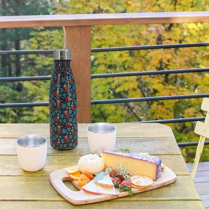 Sloth Insulated Sport Water Bottles Stainless Steel Travel Mugs BPA Free Tumbler For Outdoor Camping Travel 20 OZ