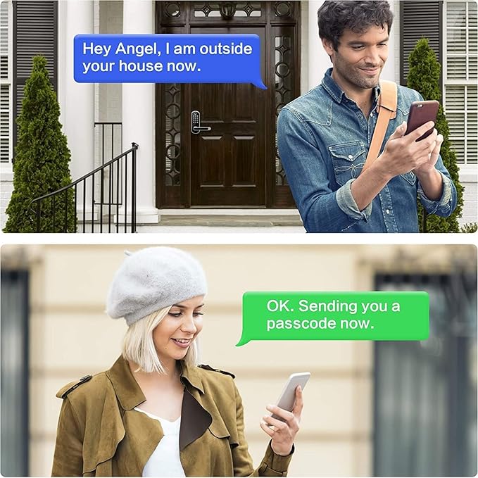 Keyless Entry Fingerprint Smart Lock with Handle & Keypad: Sifely Biometric Digital Electronic Lock with Code, Electric Deadbolt Door Knob for Front, Interior, Exterior & Bedroom Doors (Nickel)