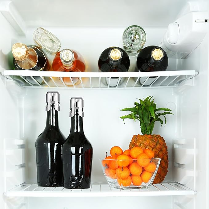 Tessco 18 Pcs Stainless Steel Champagne Stopper Reusable Bottle Sealer Wine Corker Champagne Cork Stopper with a Built in Sealing Plug Compact Champagne Saver Plug for Cava Prosecco (Silver)