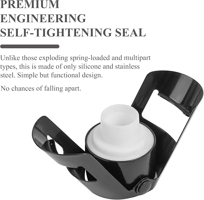 LIZIMANDU Champagne Stopper, Stainless Steel Bottle Plug Sealer for Sparkling Wine, Superior Leak,keeps Wine, Champagne, Prosecco, Cava, and Sparkling Wine fresh longer(1-Black Marble)