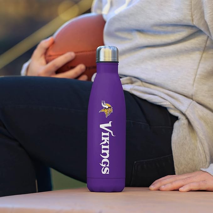 FOCO NFL unisex-adult NFL Team Logo Wordmark Chill Water Bottle