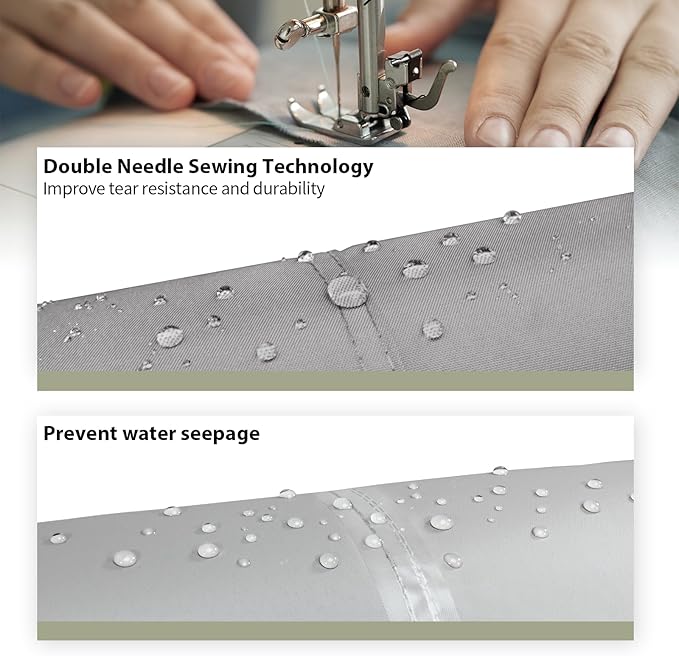 KylinLucky Patio Furniture Covers Waterproof 600D Heavy Duty - 102 x 102 inch All-Weather Outdoor Dining Set Cover for 8ft x 8ft Table and Chairs