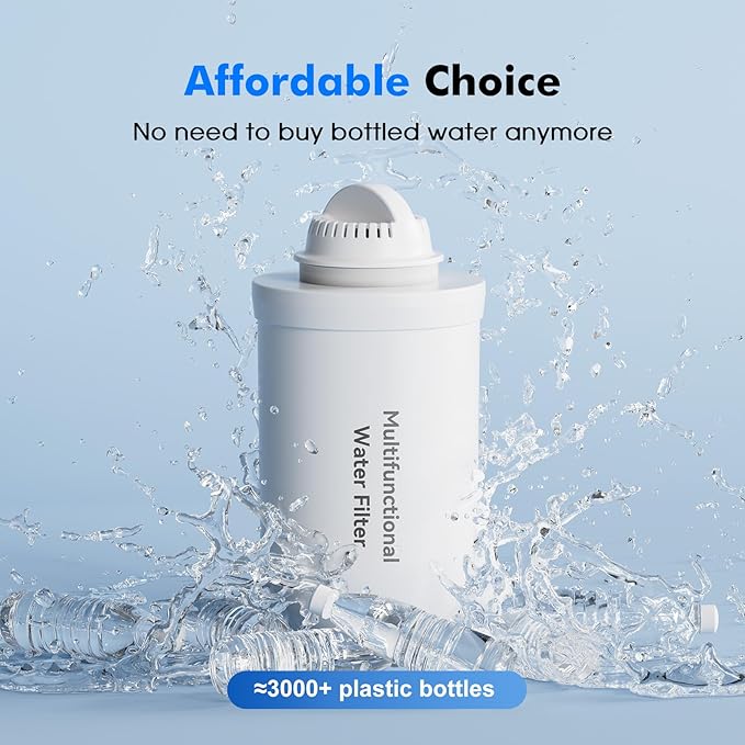 Purewell 2 Pack K8001 Multifunctional Water Filter Elements, Replacement Filters for Purewell Upgraded PW-FH/PW-FH-CF/PW-FH-FT Gravity Water Filter System