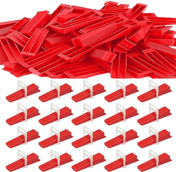 201PCS TMOOL Tile Leveling System 1/8" Kit 1x Tile Plier 100pcs Tile Spacers Clips With 100pcs Reusable Wedges Tile Tools Set for Professional Ceramic Stone Installation (1/8" Combo 201pcs)