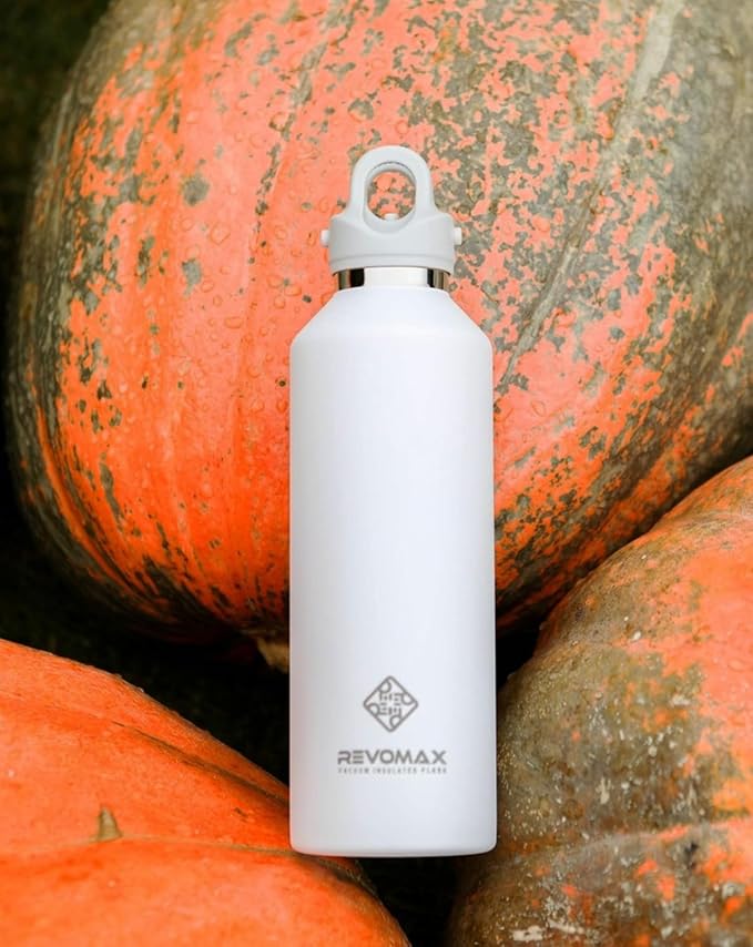 Threadless Vacuum Insulated Water Bottle - Effortless One-Hand Operation, Twist-Free, No-Screw Design - 36H Cold, 18H Hot Retention with Pressure Release Valve - 20OZ