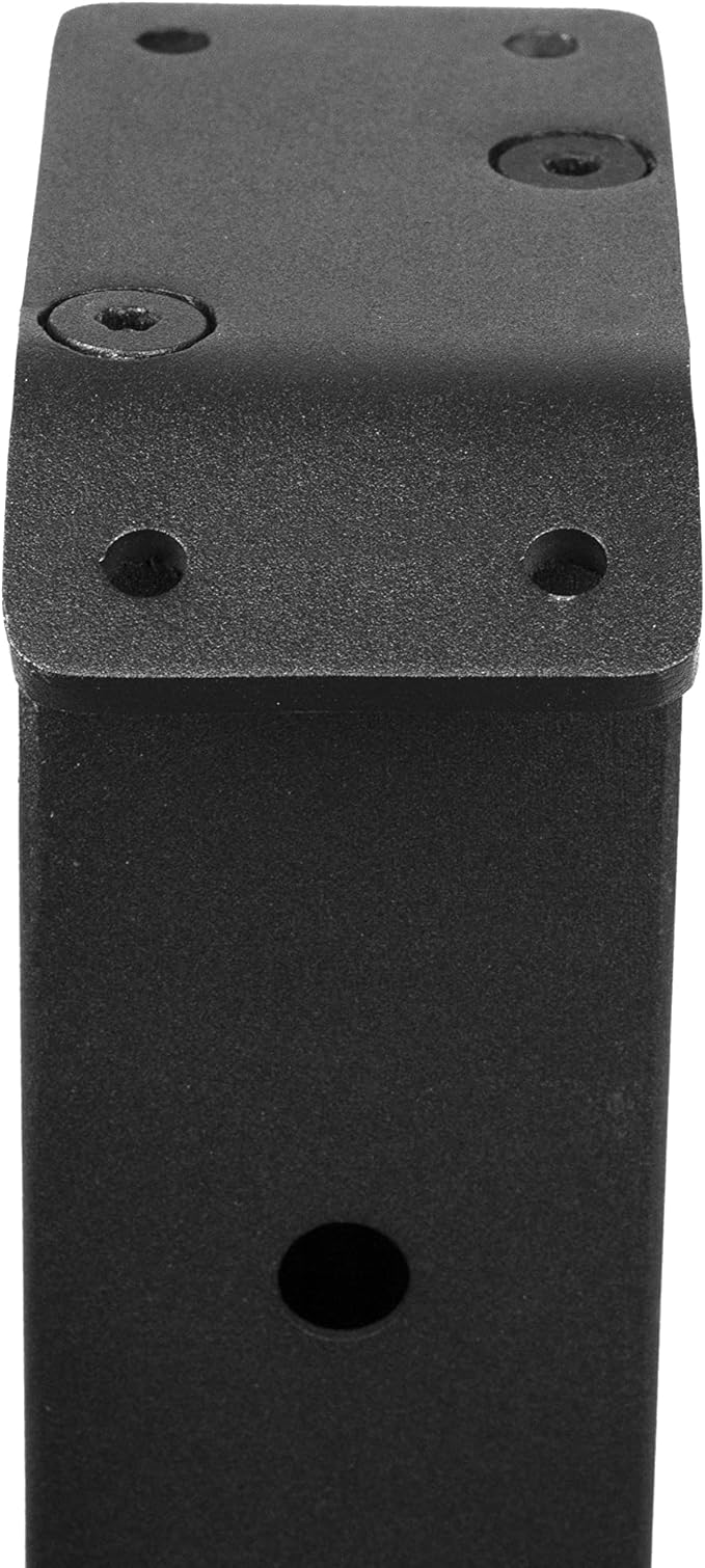 Stainless Steel Square Fence Post for Deck Cable Railing System, Flat Top Down to Stair Post 36"x2"x2" Pre-Drilled, Matte Black