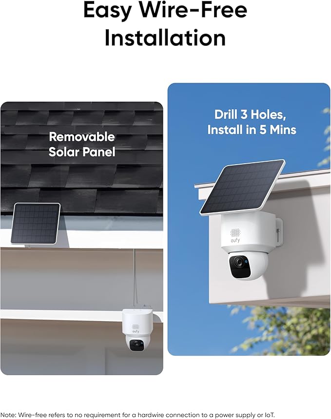 eufy Security SoloCam E30, Security Cameras Wireless Outdoor, Solar Camera Outdoor Wireless, 360° Pan, AI Tracking, 2K Clarity, No Monthly Fee