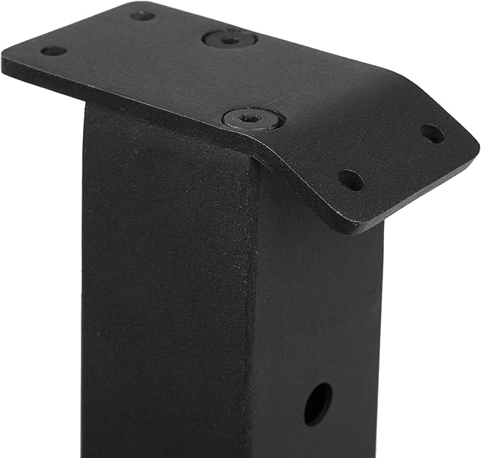 Stainless Steel Square Fence Post for Deck Cable Railing System, Flat Top Down to Stair Post 36"x2"x2" Pre-Drilled, Matte Black