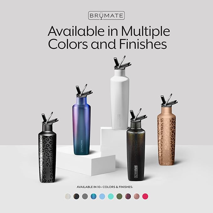 BrüMate ReHydration Mini Kids Water Bottle | 100% Leakproof Insulated Water Bottle for Kids with Straw | Stainless Steel Water Canteen | Perfect Kids Water Bottle for School | 16oz (Matte Navy)