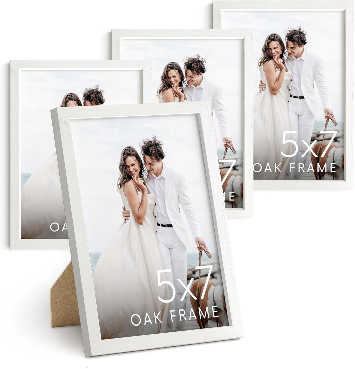 HAUS AND HUES Standalone White Oak Frame Set of 4-5x7