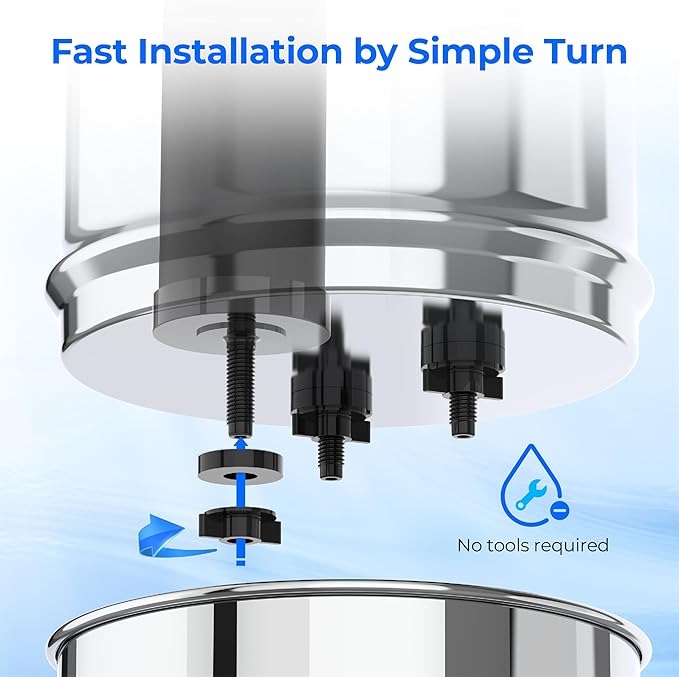 Waterdrop NSF/ANSI 42&372 Certified Water Filter, Replacement for Berkey® BB9-2® Black Filters, Berkey® Gravity Water Filter System and Waterdrop King Tank Series, (Pack of 3)